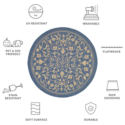 Tapis de jardin imperméable d'intérieur/extérieur SAFAVIEH Courtyard Miljeta