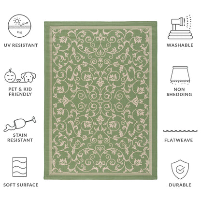 Tapis de jardin imperméable d'intérieur/extérieur SAFAVIEH Courtyard Miljeta