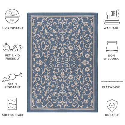 Tapis de jardin imperméable d'intérieur/extérieur SAFAVIEH Courtyard Miljeta