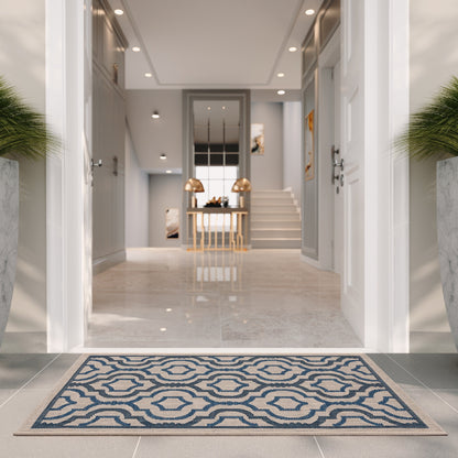 Tapis de jardin imperméable pour intérieur/extérieur SAFAVIEH Courtyard Oyvor