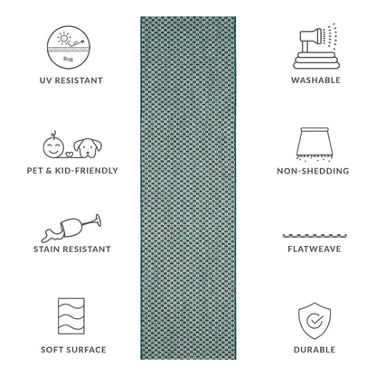 Tapis de jardin imperméable pour intérieur/extérieur SAFAVIEH Courtyard Ragini