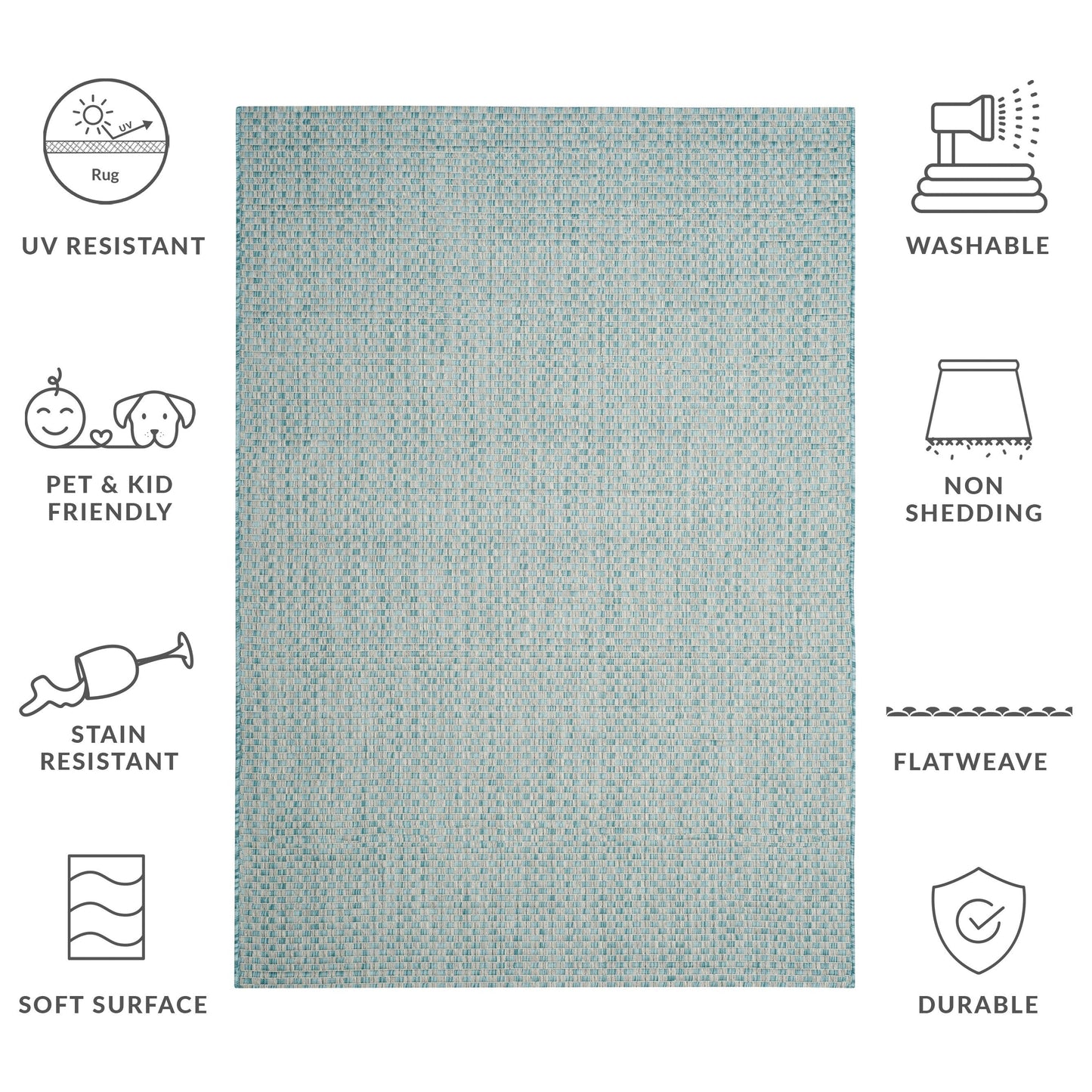 Tapis de jardin imperméable pour intérieur/extérieur SAFAVIEH Courtyard Ragini