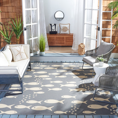 Tapis de jardin imperméable pour intérieur/extérieur SAFAVIEH Courtyard Ragne