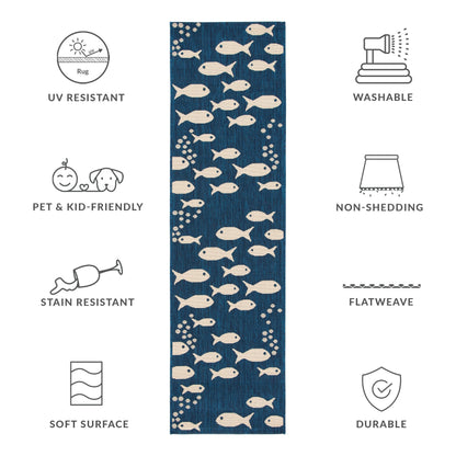 Tapis de jardin imperméable pour intérieur/extérieur SAFAVIEH Courtyard Ragne