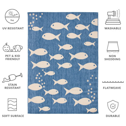 Tapis de jardin imperméable pour intérieur/extérieur SAFAVIEH Courtyard Ragne