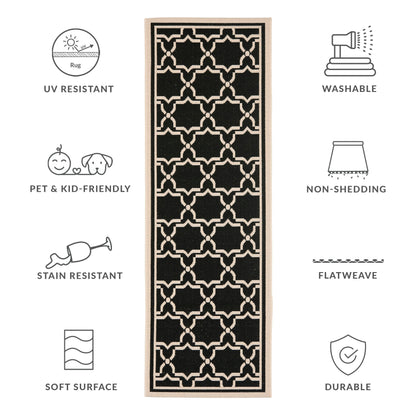 Tapis de jardin imperméable d'intérieur/extérieur SAFAVIEH Courtyard Thomasina