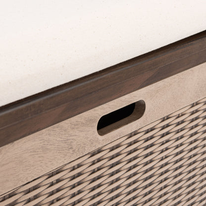 Banc de rangement à 3 tiroirs avec coussins SAFAVIEH Fiorello - 47,3 L x 15 L x 19 H - 47 L x 15 P x 19 H