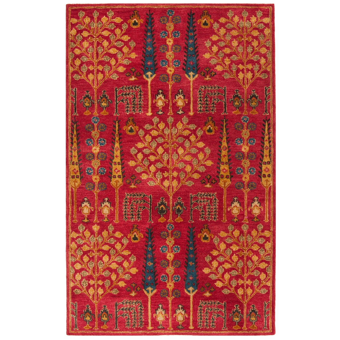 Tapis oriental traditionnel en laine fait main SAFAVIEH, motif floral Heritage Picture Block