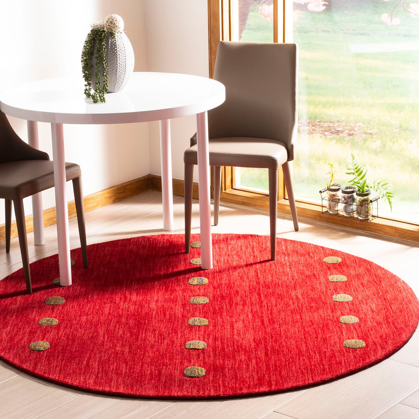 Tapis moderne en laine fait main SAFAVIEH Himalaya Poppy Glossary