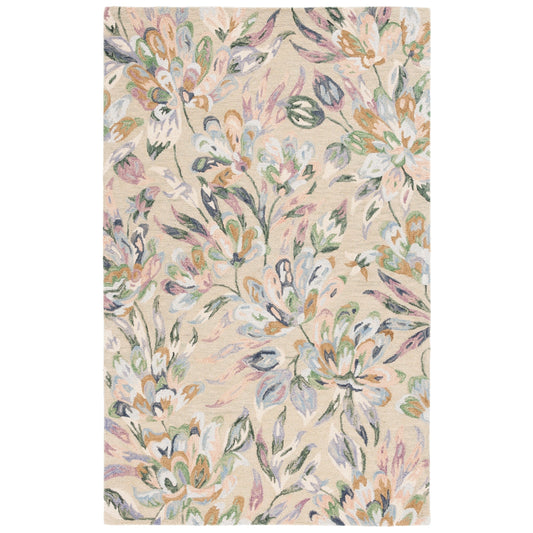 Tapis en laine floral fait main SAFAVIEH Jardin Evamarie