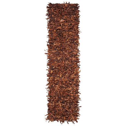 SAFAVIEH Tapis en cuir moderne à poils longs Blayne fait à la main