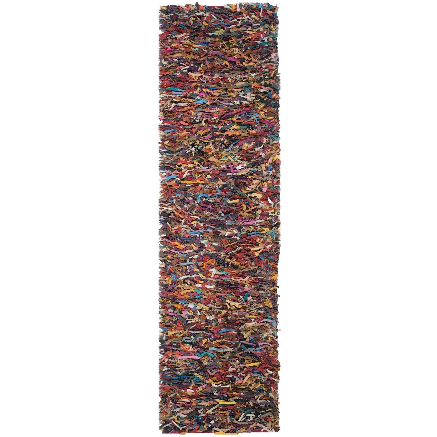 Tapis décoratif moderne en cuir fait main SAFAVIEH Shag Doinita