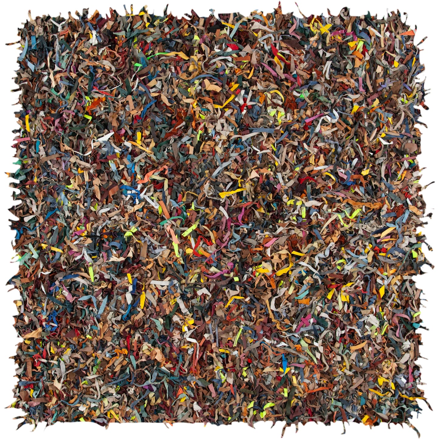 Tapis décoratif moderne en cuir fait main SAFAVIEH Shag Doinita