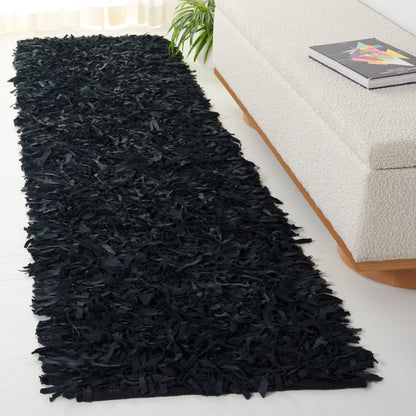 Tapis décoratif moderne en cuir fait main SAFAVIEH Shag Doinita
