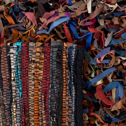 Tapis décoratif moderne en cuir fait main SAFAVIEH Shag Doinita