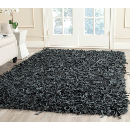 Tapis décoratif moderne en cuir fait main SAFAVIEH Shag Doinita