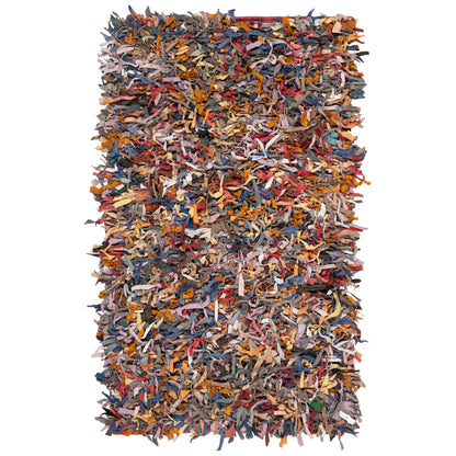 Tapis décoratif moderne en cuir fait main SAFAVIEH Shag Doinita