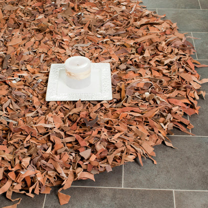 Tapis décoratif moderne en cuir fait main SAFAVIEH Shag Doinita