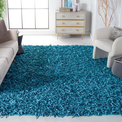 Tapis décoratif moderne en cuir fait main SAFAVIEH Shag Doinita
