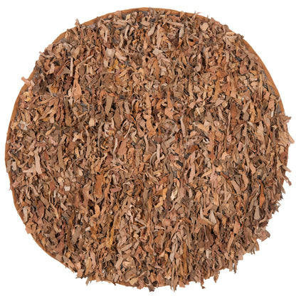 Tapis décoratif moderne en cuir fait main SAFAVIEH Shag Doinita