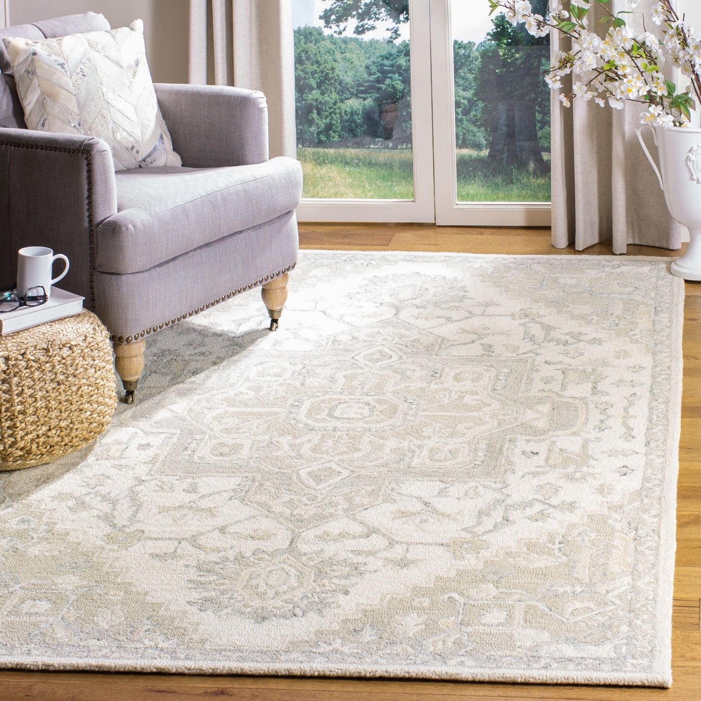 Tapis en laine à micro-boucles Gulseven fait main SAFAVIEH