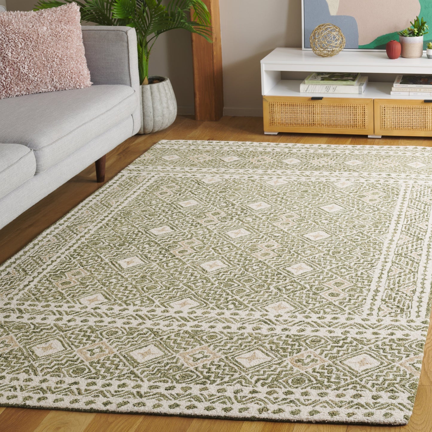 Tapis en laine Lutetia micro-bouclé fait main SAFAVIEH