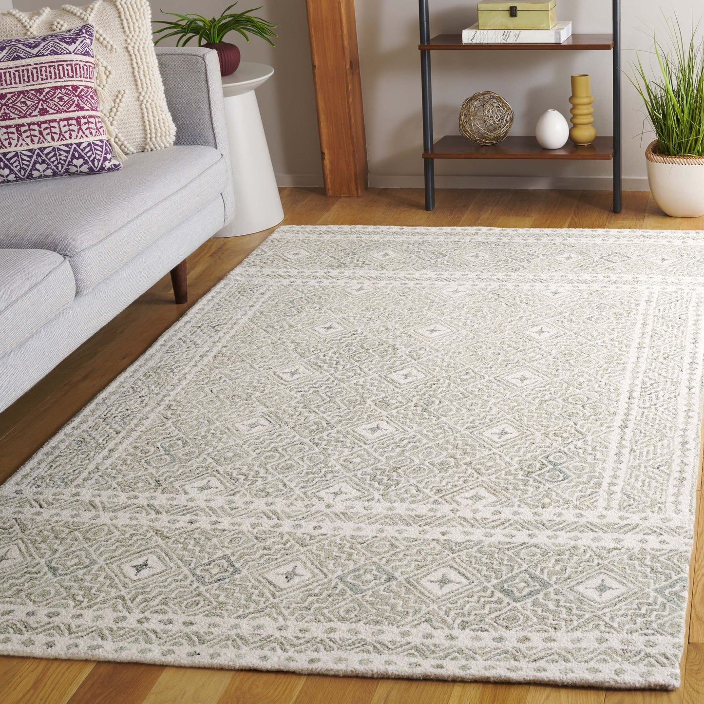 Tapis en laine Lutetia micro-bouclé fait main SAFAVIEH