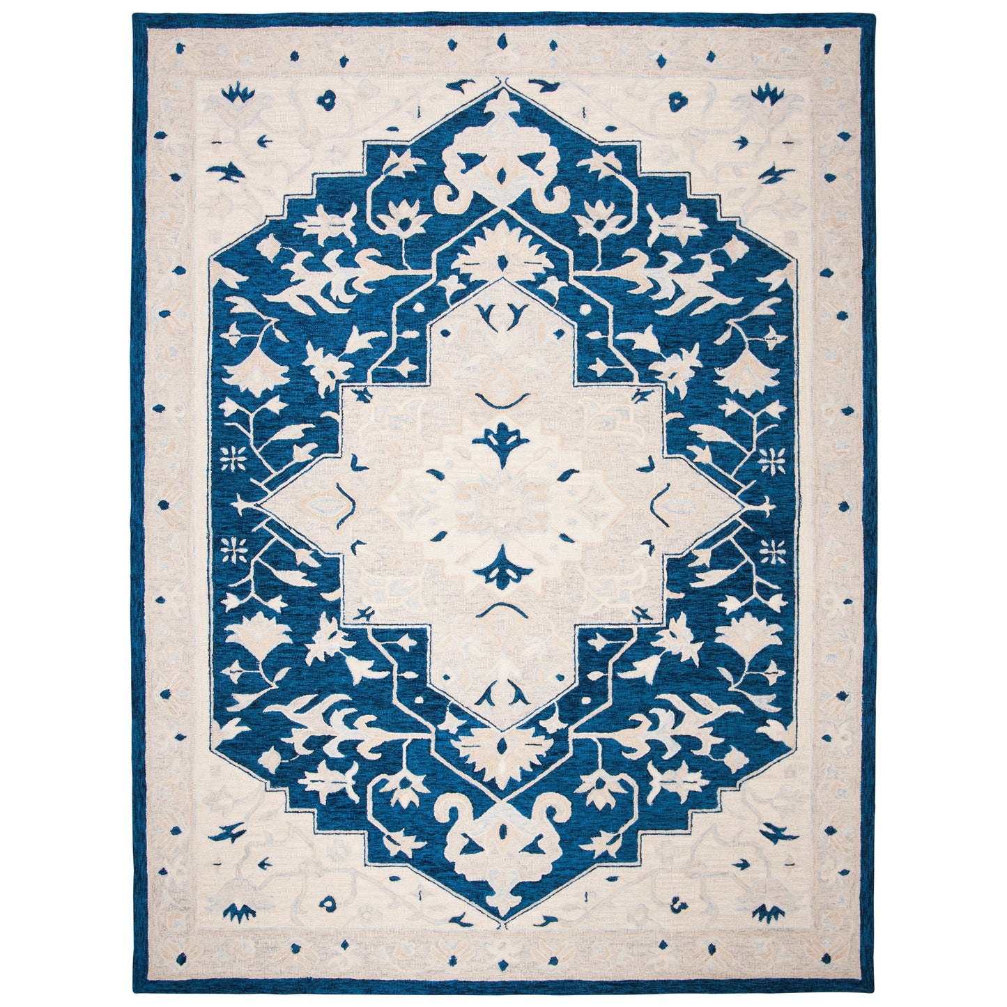 Tapis en laine Selveta micro-bouclé fait main SAFAVIEH