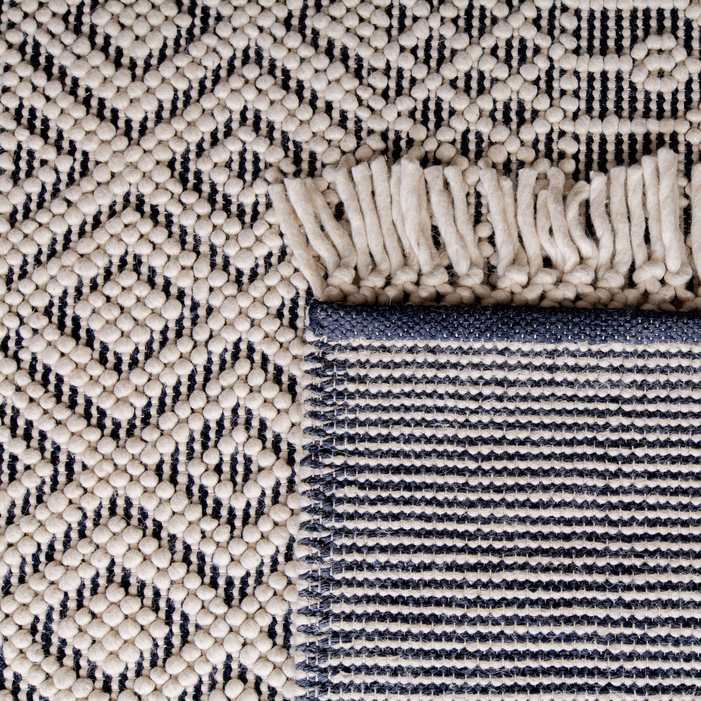 Tapis à franges en laine Natura Estel fait main SAFAVIEH