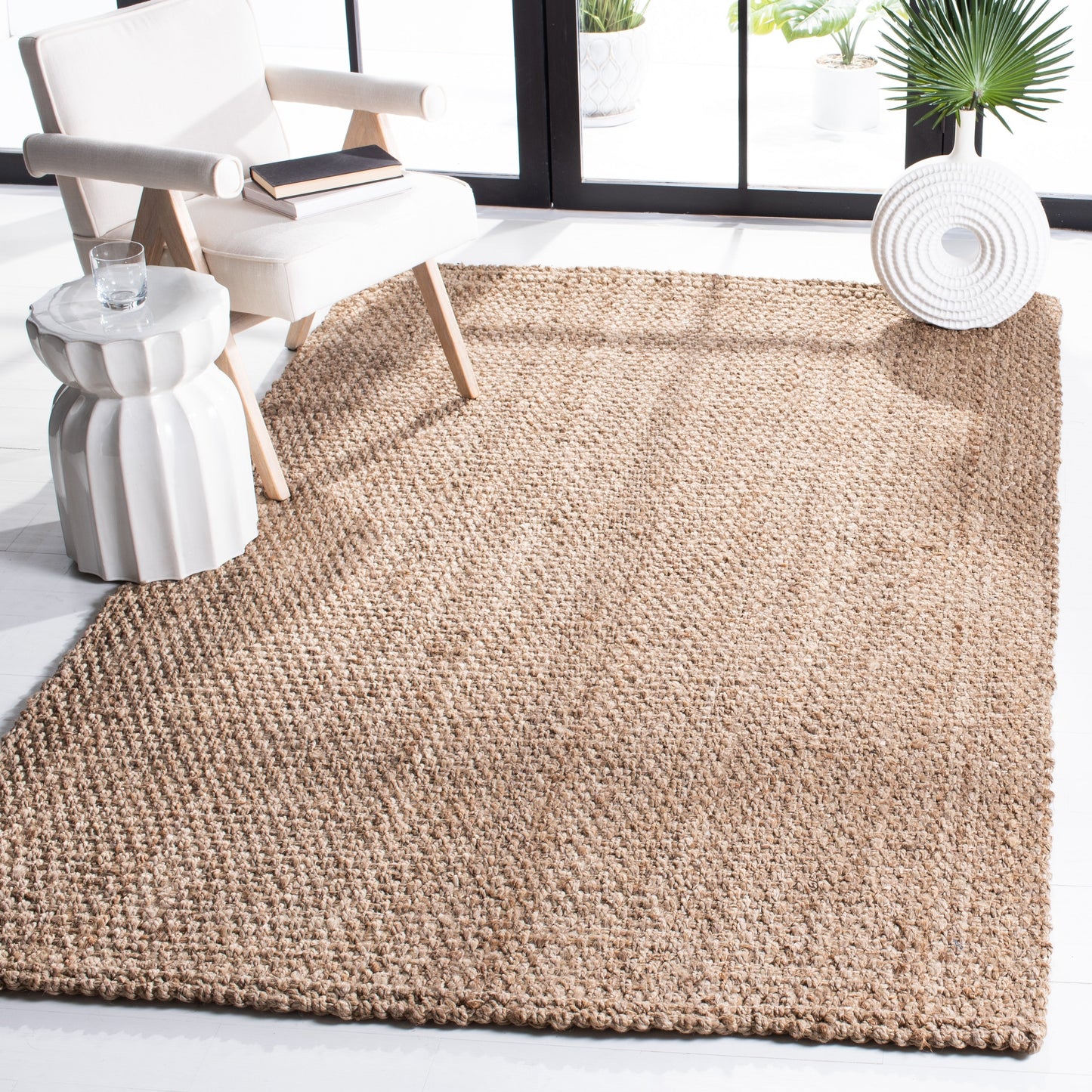 Tapis en jute Dorkas fait main en fibres naturelles SAFAVIEH