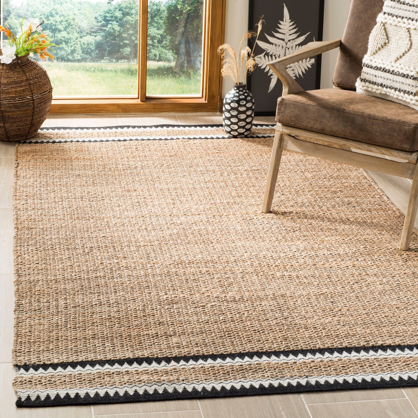 Tapis bohème en jute et fibres naturelles SAFAVIEH fait main