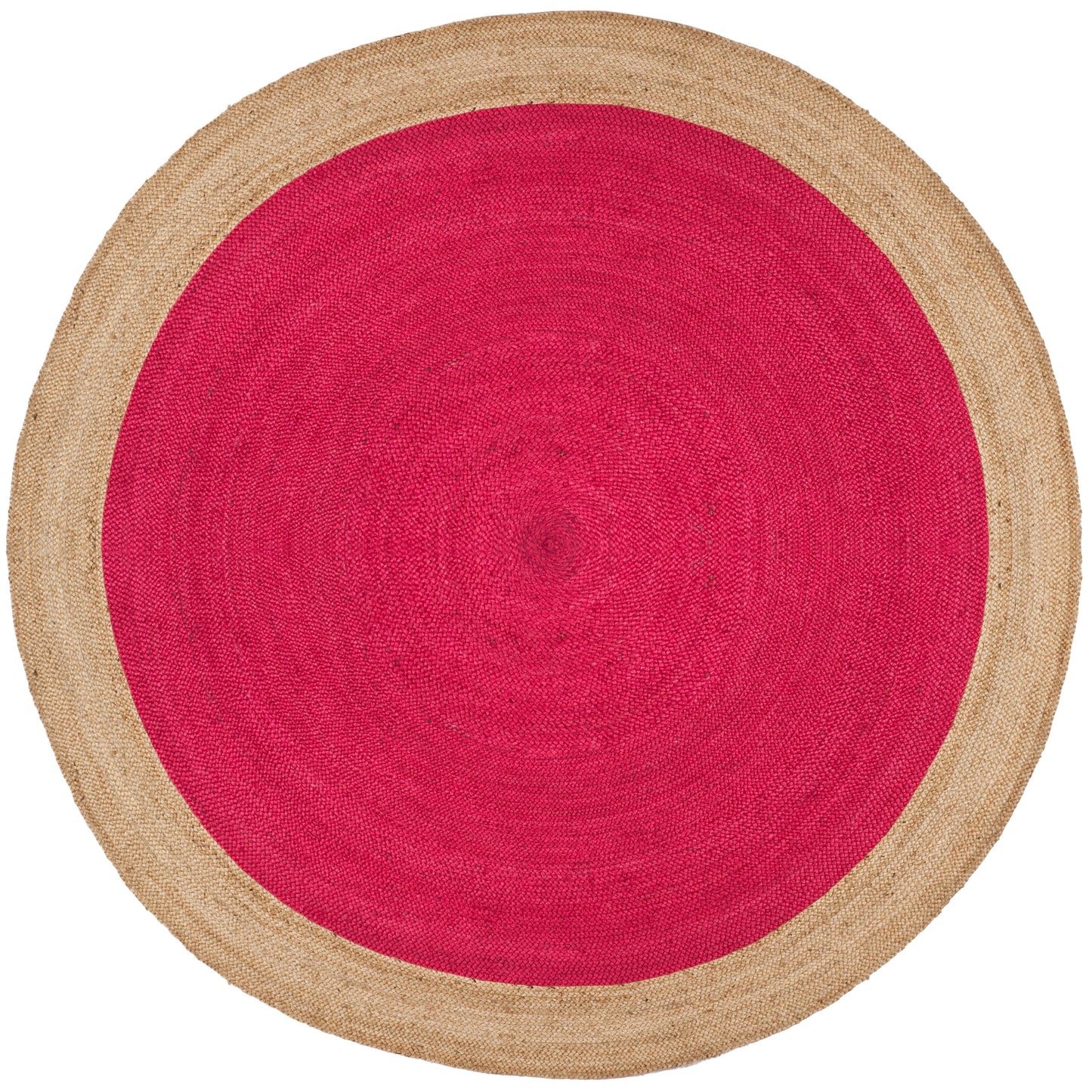 Tapis rond en jute fait main en fibres naturelles Jolette avec bordure SAFAVIEH