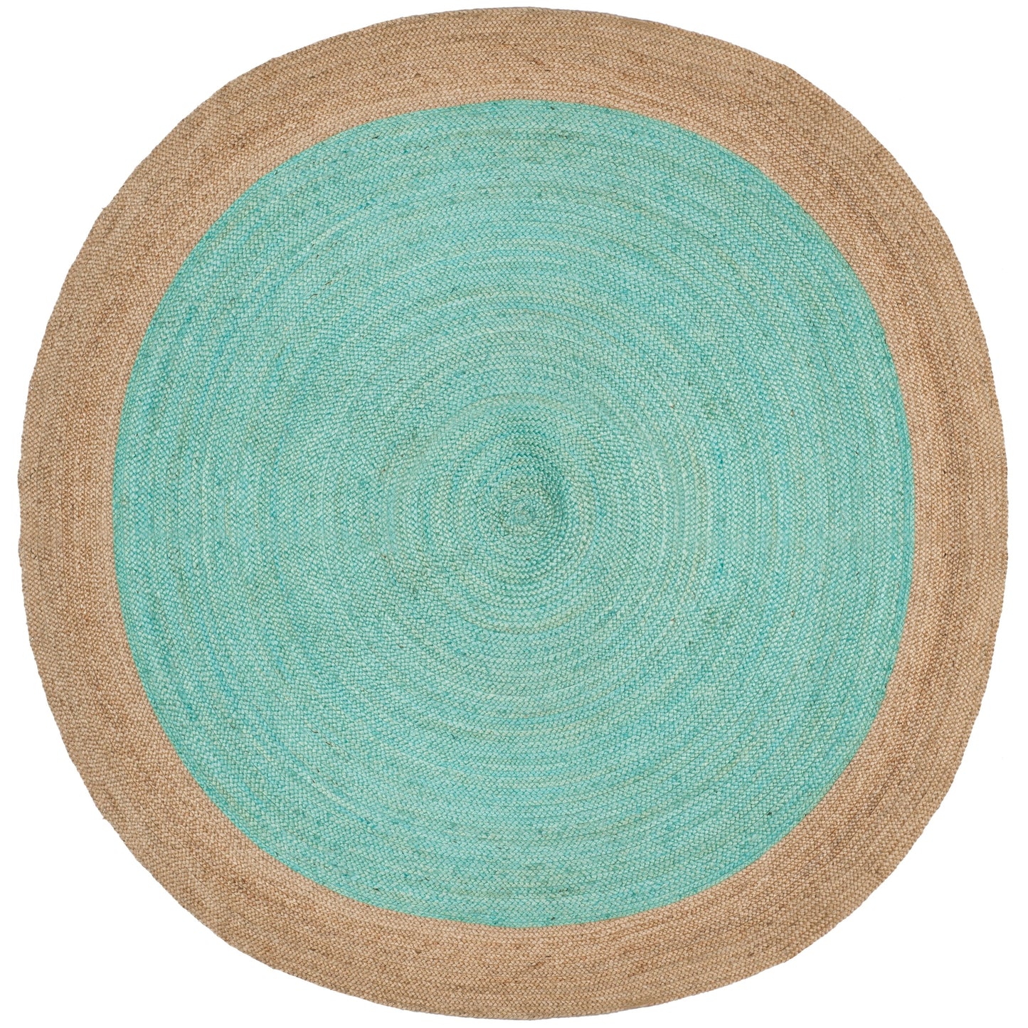 Tapis rond en jute fait main en fibres naturelles Jolette avec bordure SAFAVIEH