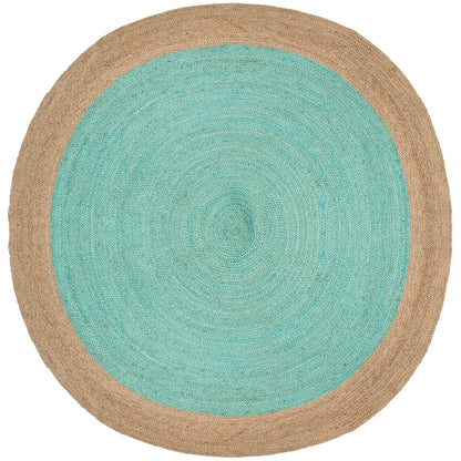 Tapis rond en jute fait main en fibres naturelles Jolette avec bordure SAFAVIEH