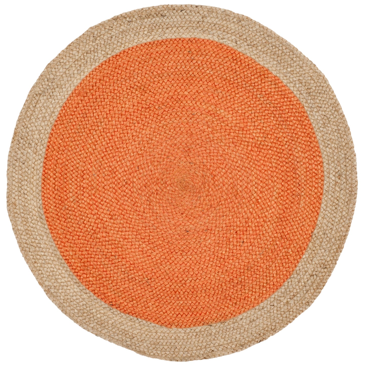 Tapis rond en jute fait main en fibres naturelles Jolette avec bordure SAFAVIEH