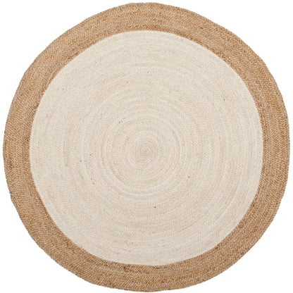 Tapis rond en jute fait main en fibres naturelles Jolette avec bordure SAFAVIEH
