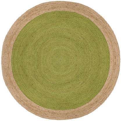 Tapis rond en jute fait main en fibres naturelles Jolette avec bordure SAFAVIEH