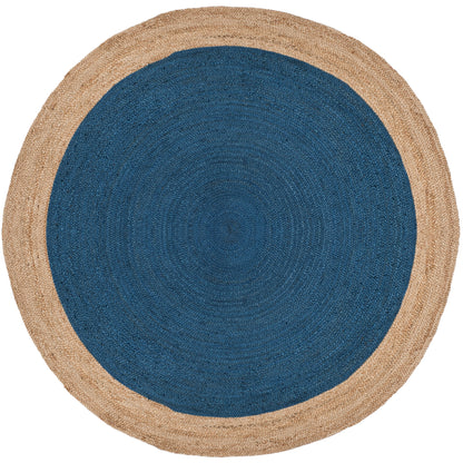 Tapis rond en jute fait main en fibres naturelles Jolette avec bordure SAFAVIEH