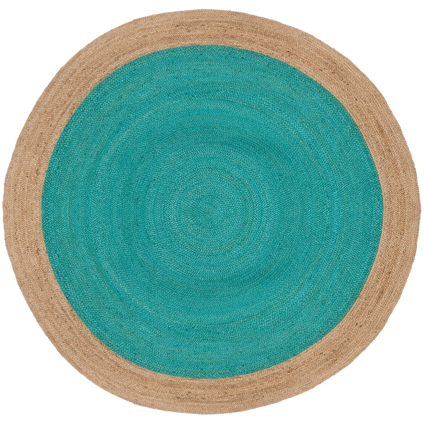 Tapis rond en jute fait main en fibres naturelles Jolette avec bordure SAFAVIEH