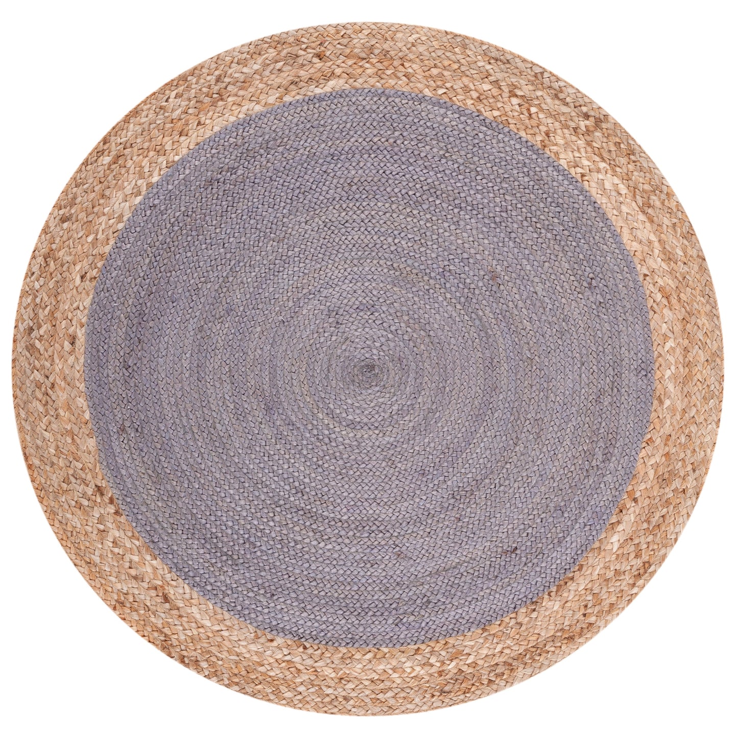 Tapis rond en jute fait main en fibres naturelles Jolette avec bordure SAFAVIEH