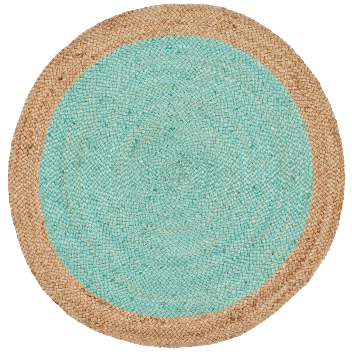 Tapis rond en jute fait main en fibres naturelles Jolette avec bordure SAFAVIEH