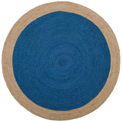 Tapis rond en jute fait main en fibres naturelles Jolette avec bordure SAFAVIEH