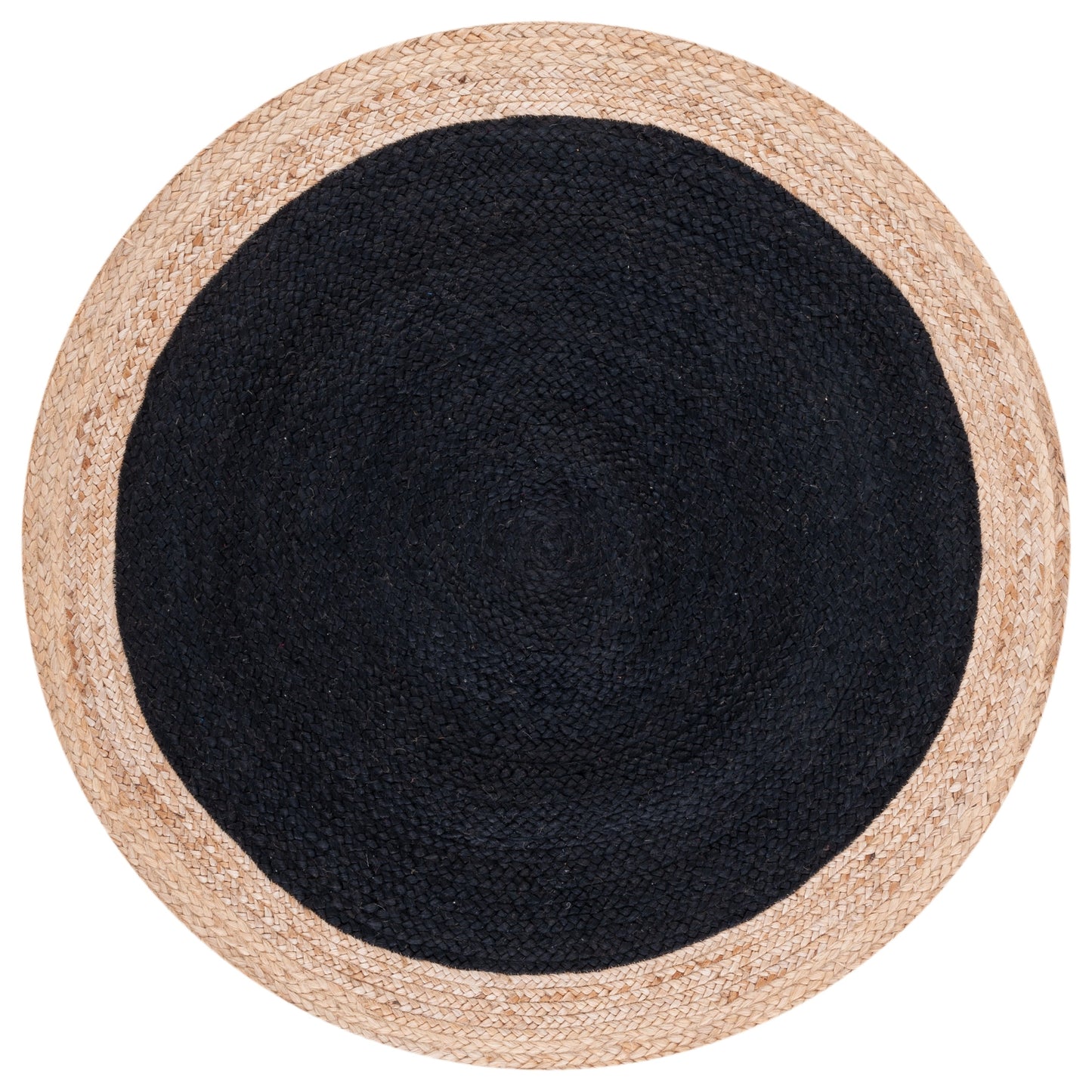 Tapis rond en jute fait main en fibres naturelles Jolette avec bordure SAFAVIEH