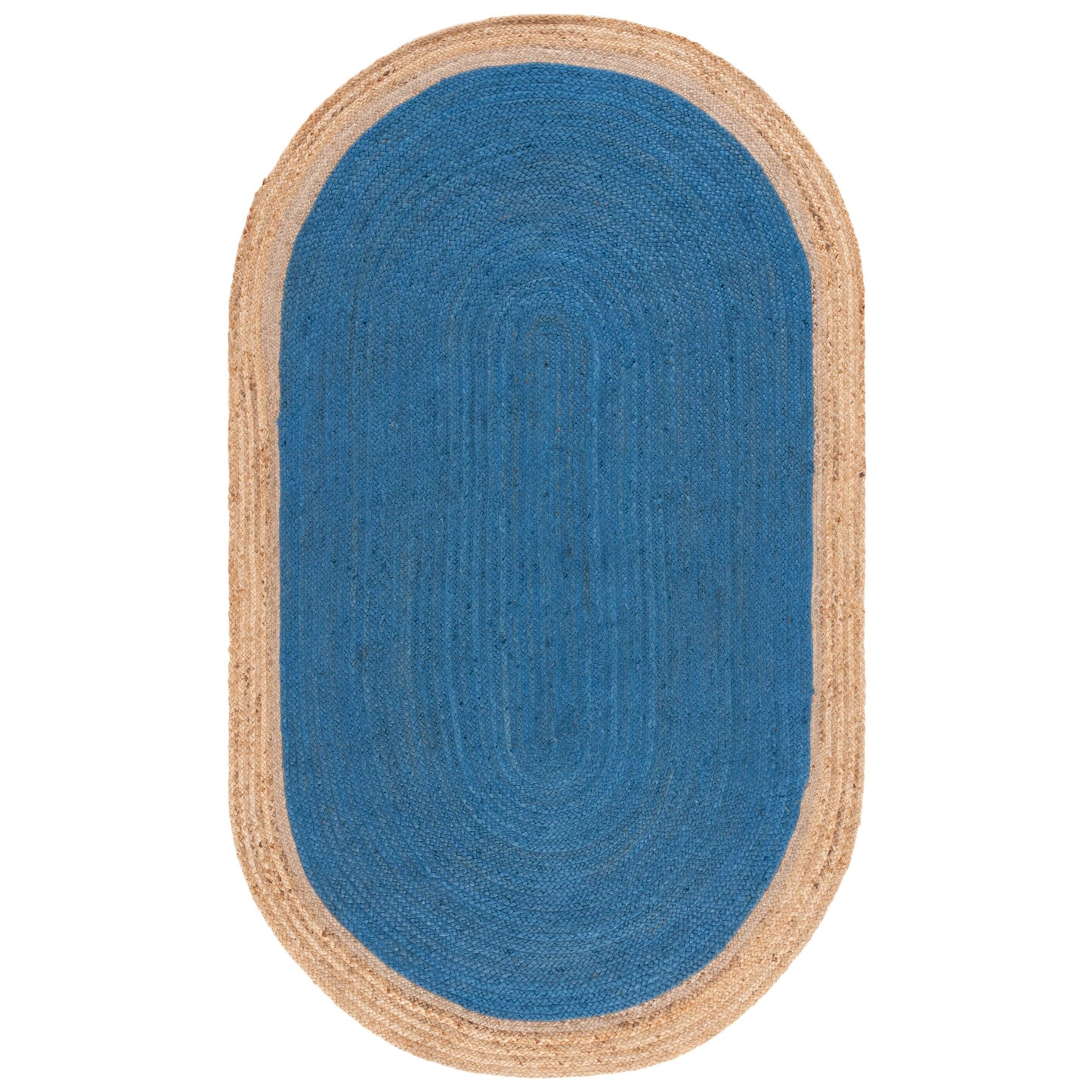 Tapis rond en jute fait main en fibres naturelles Jolette avec bordure SAFAVIEH