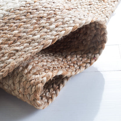 Tapis rond en jute fait main en fibres naturelles Jolette avec bordure SAFAVIEH