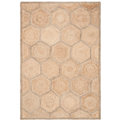 Tapis en jute nid d'abeille Nargiz en fibre naturelle fait main SAFAVIEH