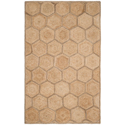 Tapis en jute nid d'abeille Nargiz en fibre naturelle fait main SAFAVIEH
