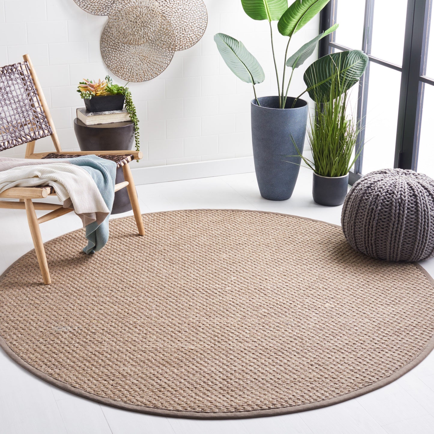 Tapis en sisal Relina en fibre naturelle fait main SAFAVIEH