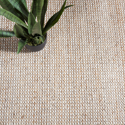 Tapis fait main en fibre naturelle Yareli en jute et laine SAFAVIEH.