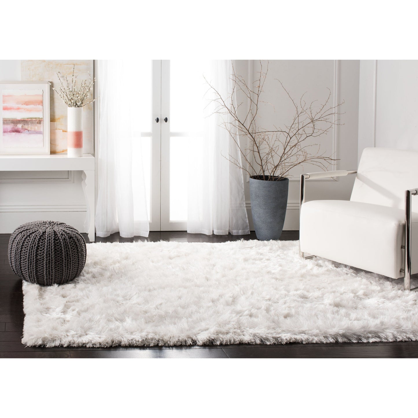 Tapis Ocean Shag Marilijn Glam fait main SAFAVIEH de 2,5 pouces d'épaisseur